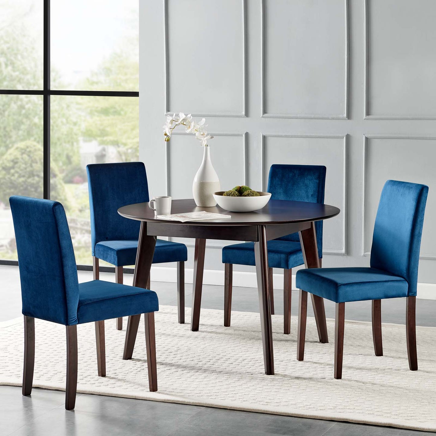 Prosper 5 Piece Upholstered Velvet Dining Set