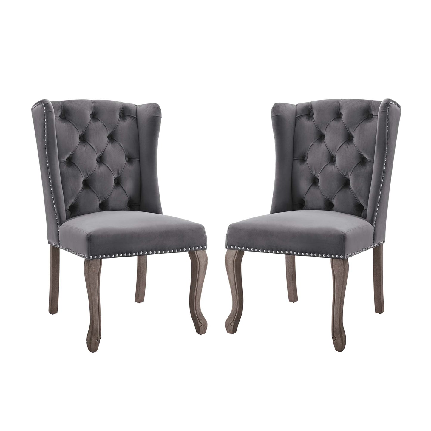 Apprise Performance Velvet Side Chair Set of 2