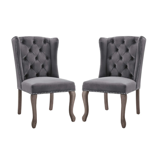 Apprise Performance Velvet Side Chair Set of 2