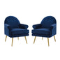 Juego de 2 sillones de terciopelo Revive Performance de Modway