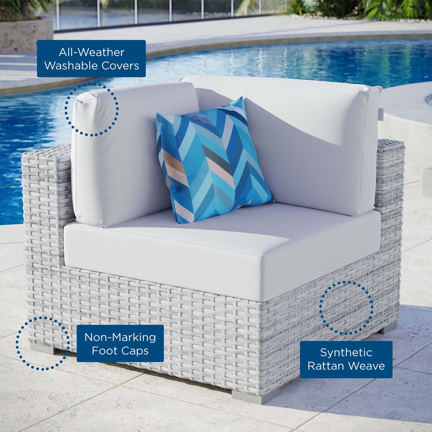 Convene Outdoor Patio Corner Chair