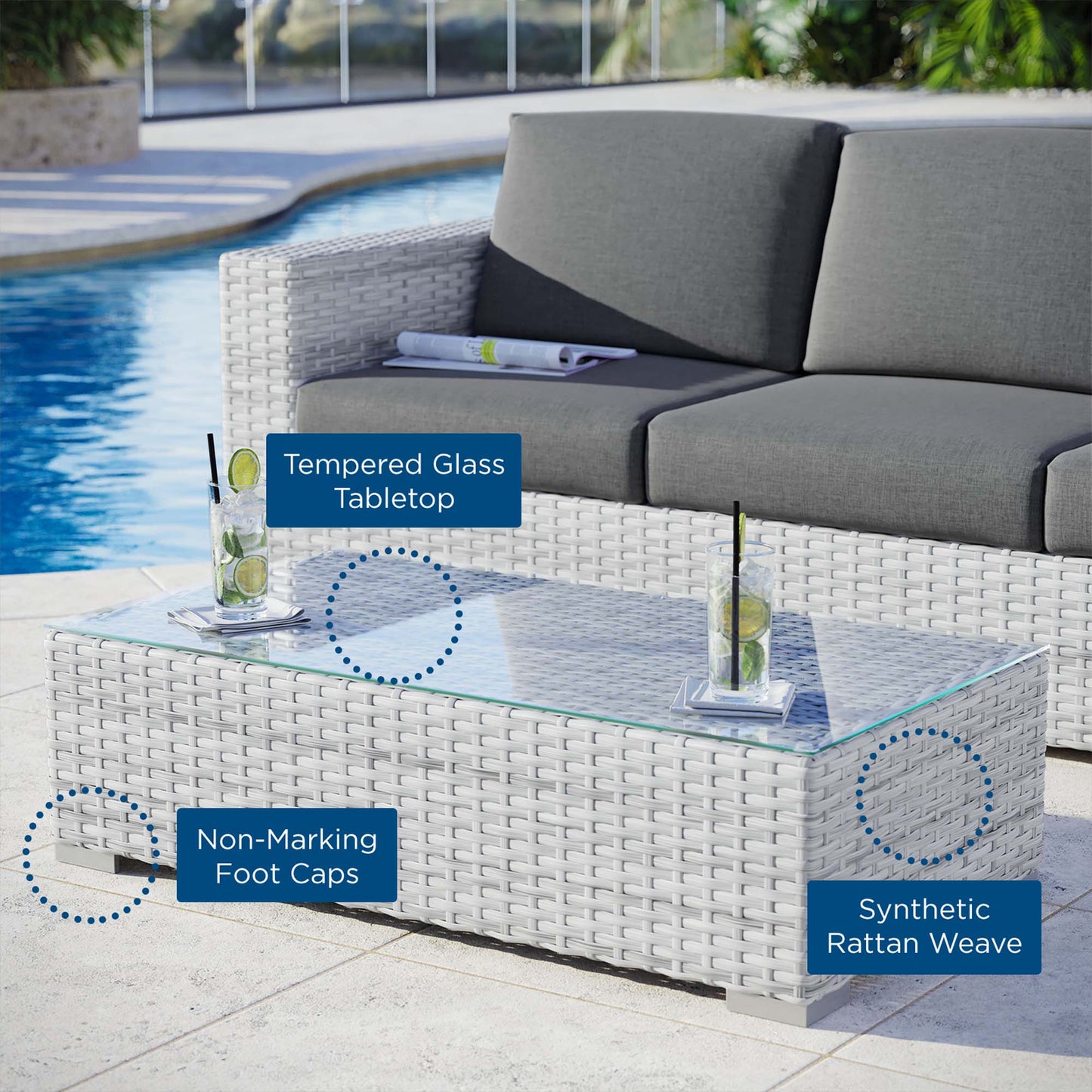 Convene Outdoor Patio Coffee Table