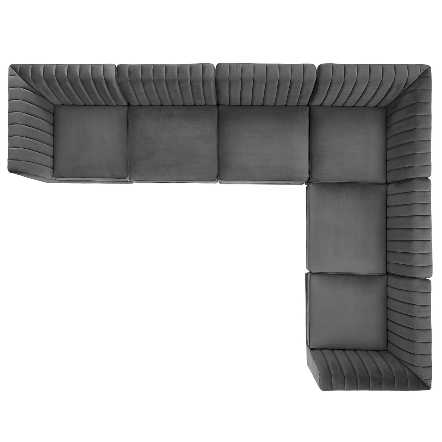 Triumph 6-Piece Channel Tufted Performance Velvet Sectional Sofa