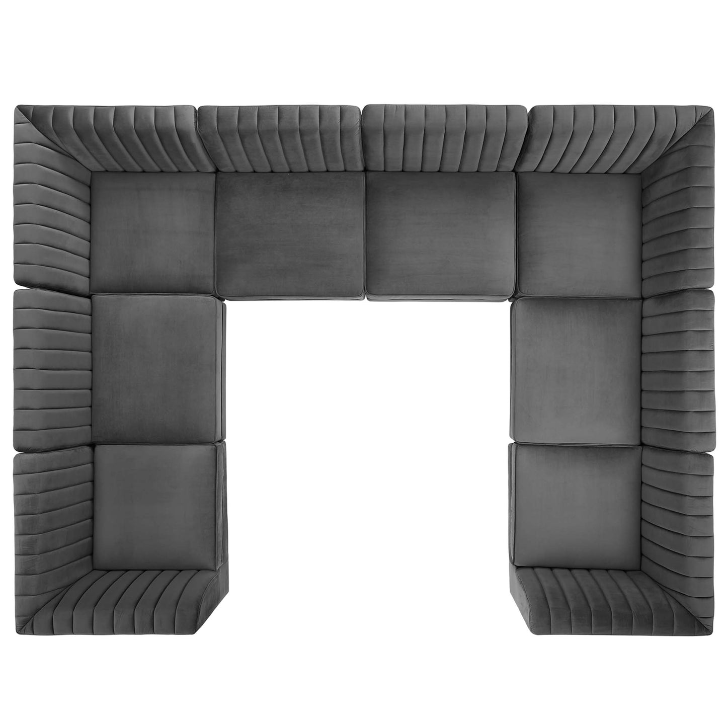 Triumph 8-Piece Channel Tufted Performance Velvet Sectional Sofa