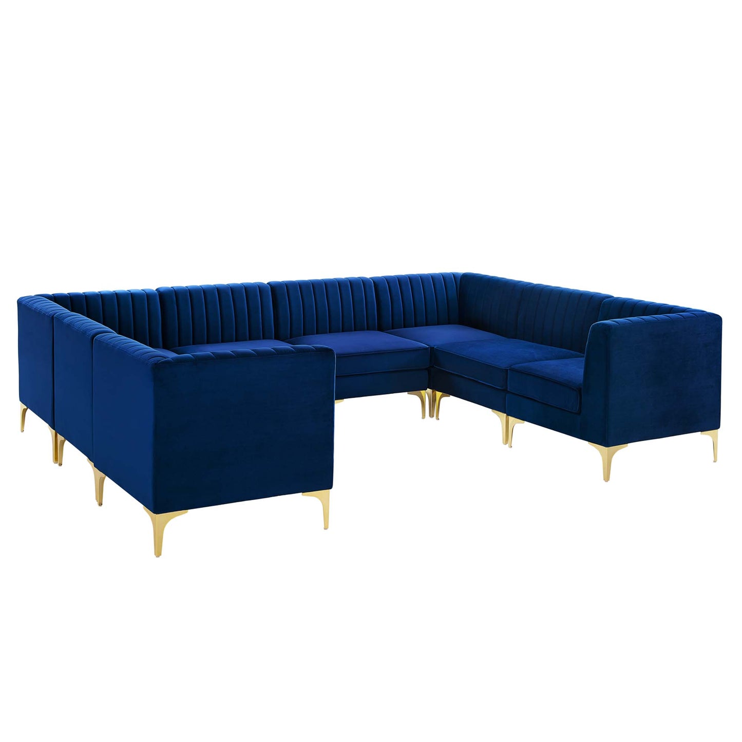 Triumph 8-Piece Channel Tufted Performance Velvet Sectional Sofa