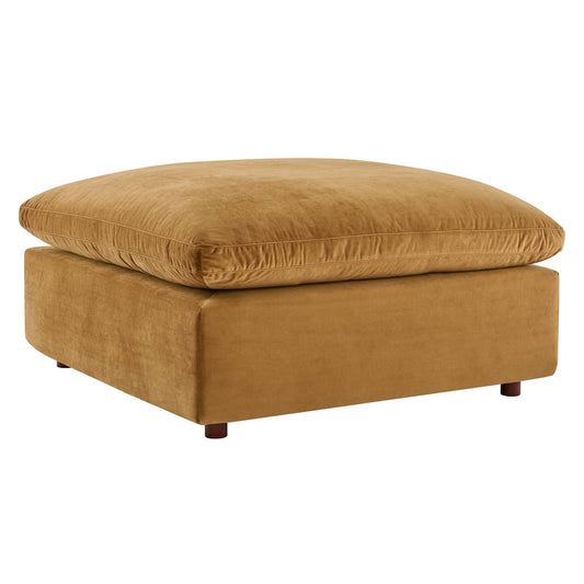 Commix Down Filled Overstuffed Performance Velvet Ottoman