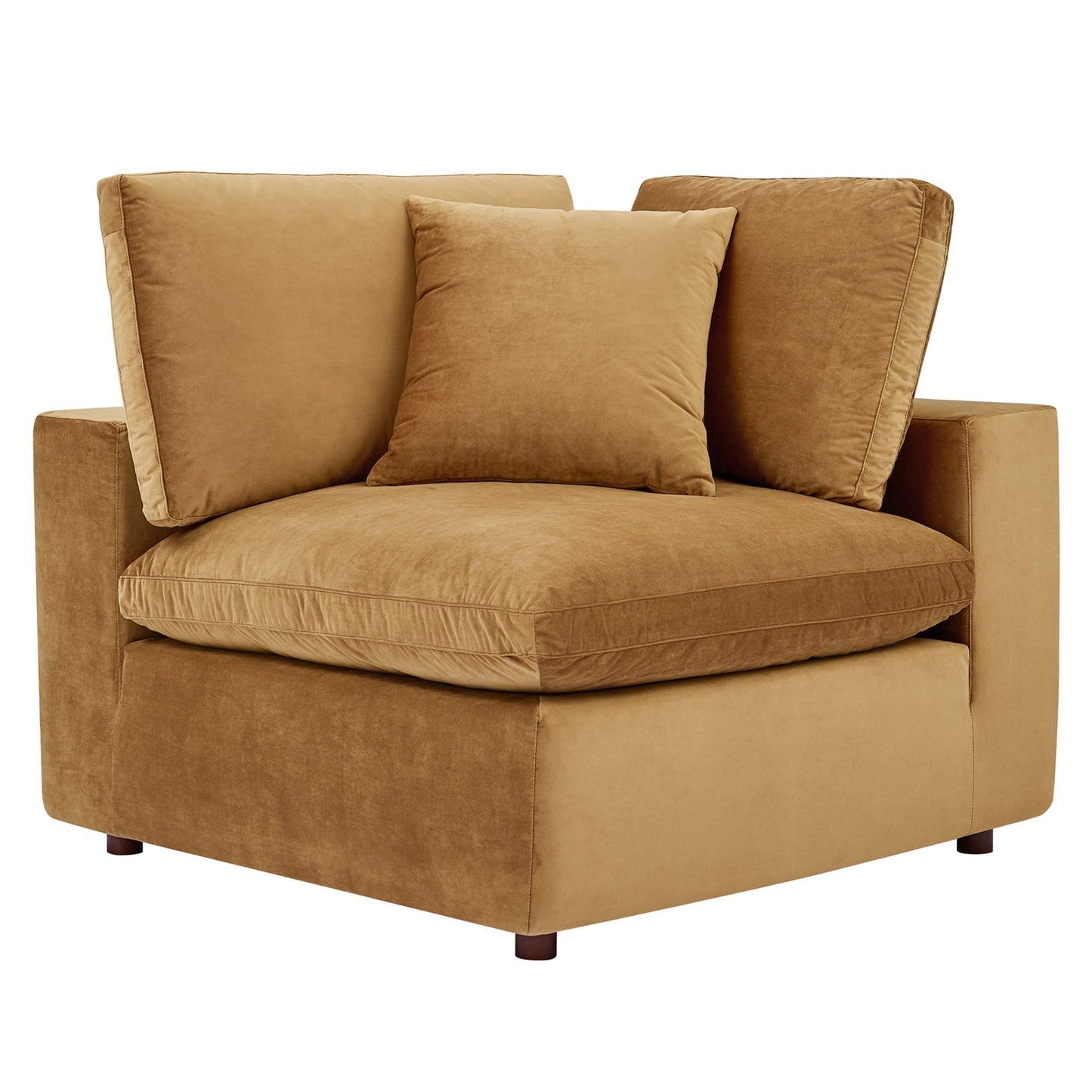 Commix Down Filled Overstuffed Performance Velvet Corner Chair