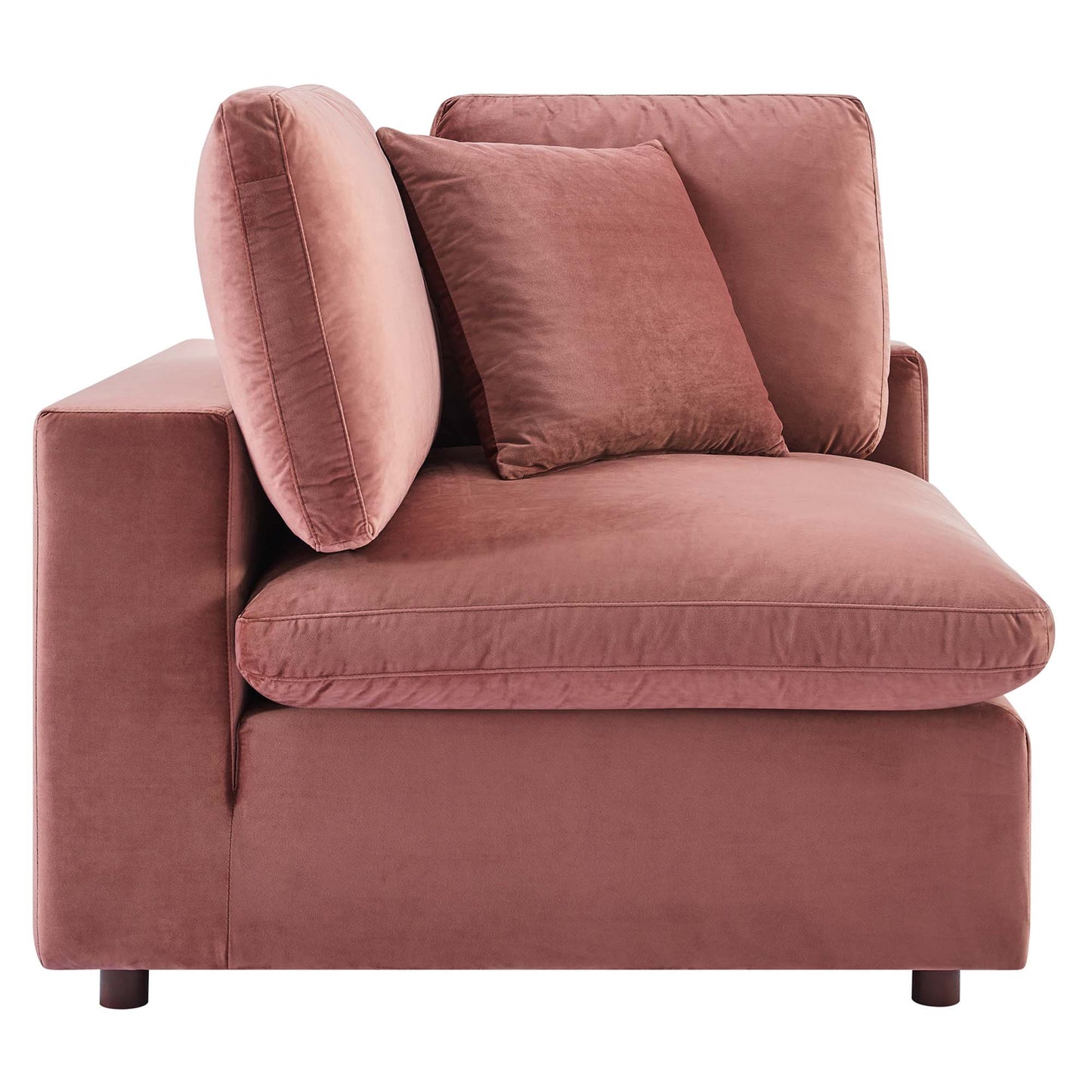 Commix Down Filled Overstuffed Performance Velvet Corner Chair