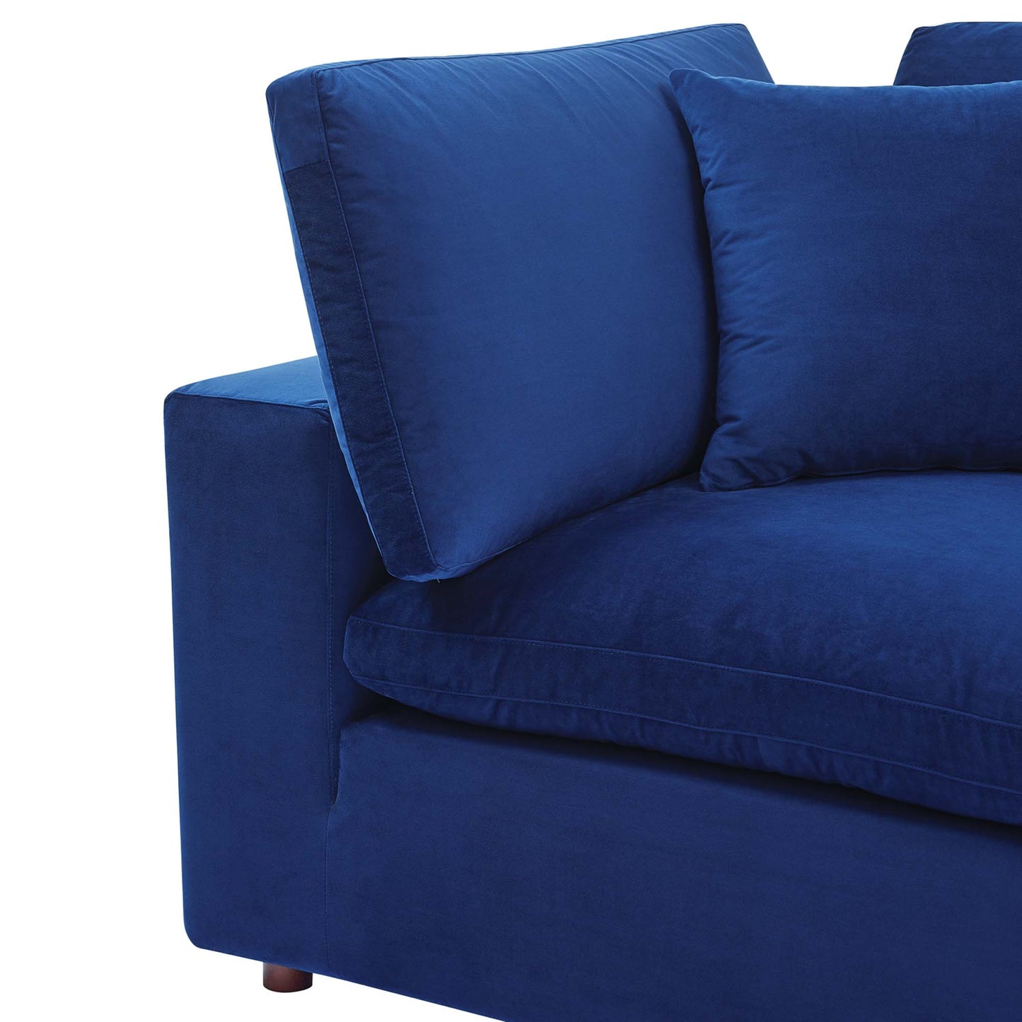 Commix Down Filled Overstuffed Performance Velvet Corner Chair