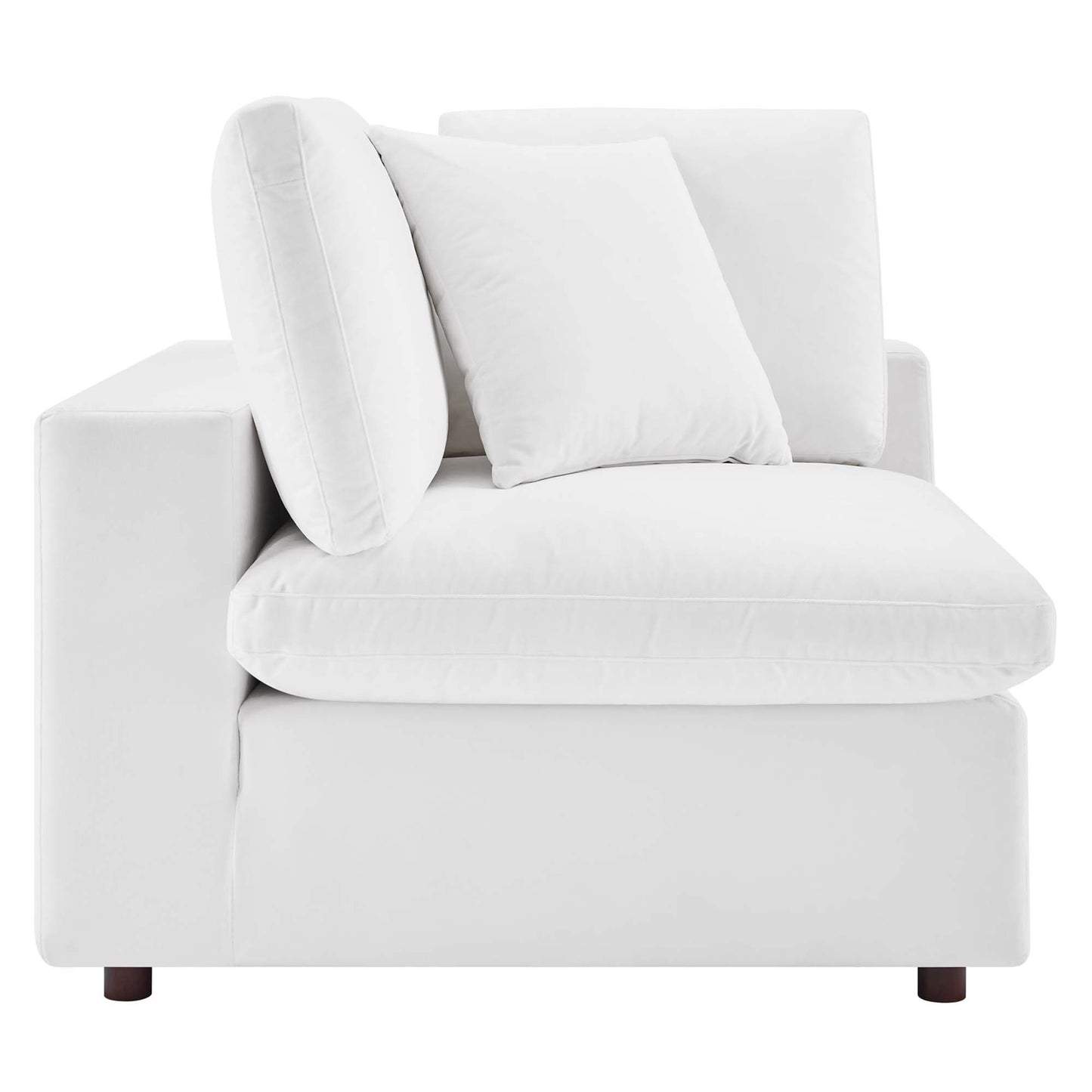 Commix Down Filled Overstuffed Performance Velvet Corner Chair