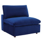 Commix Down Filled Overstuffed Performance Velvet Armless Chair