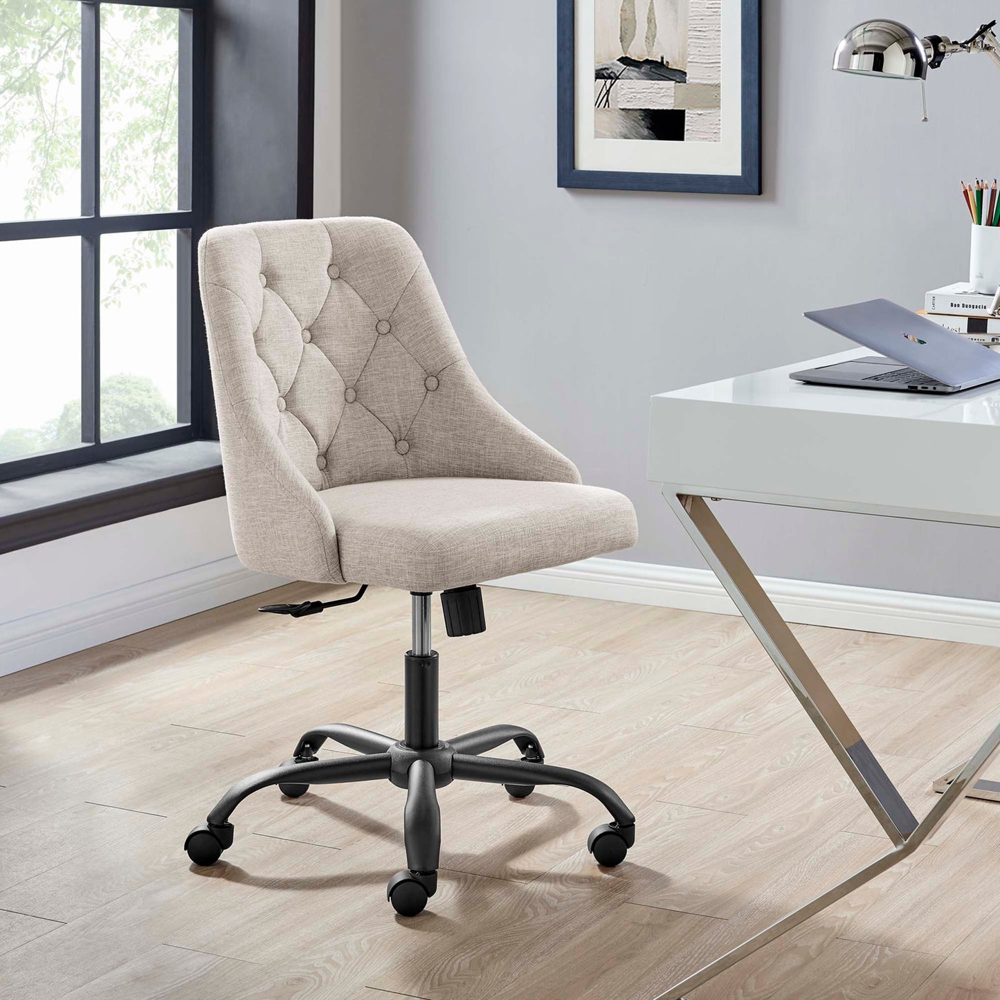 Distinct Tufted Swivel Upholstered Office Chair