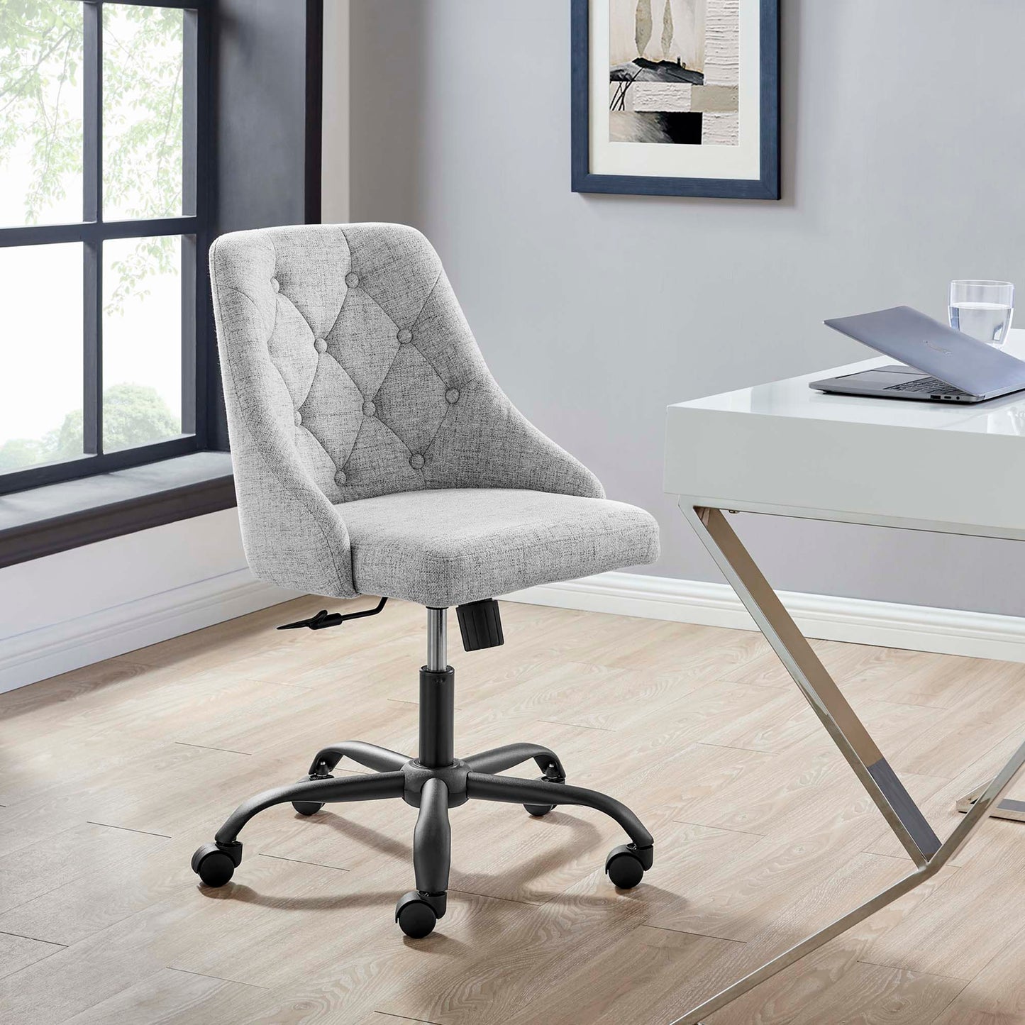 Distinct Tufted Swivel Upholstered Office Chair