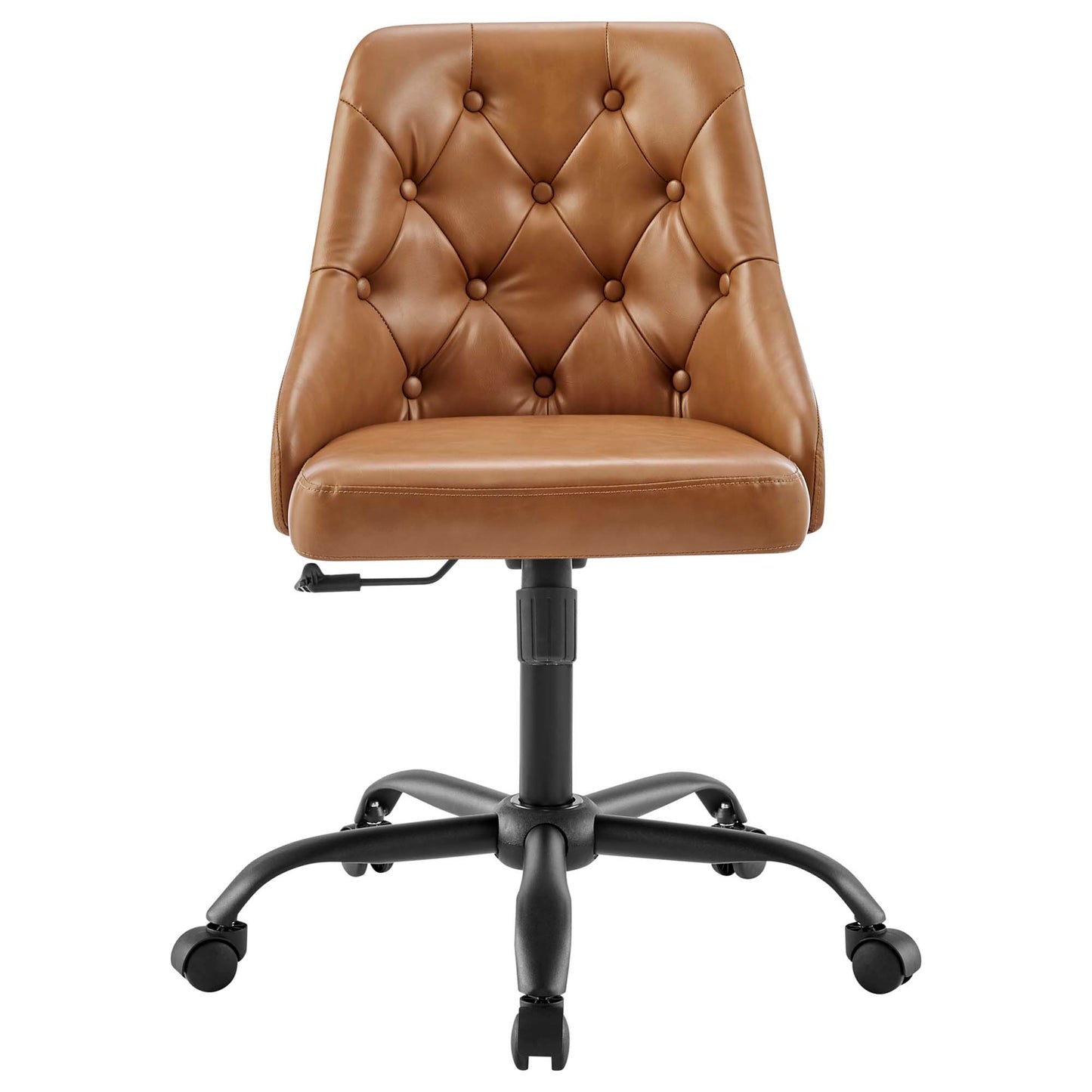 Distinct Tufted Swivel Vegan Leather Office Chair