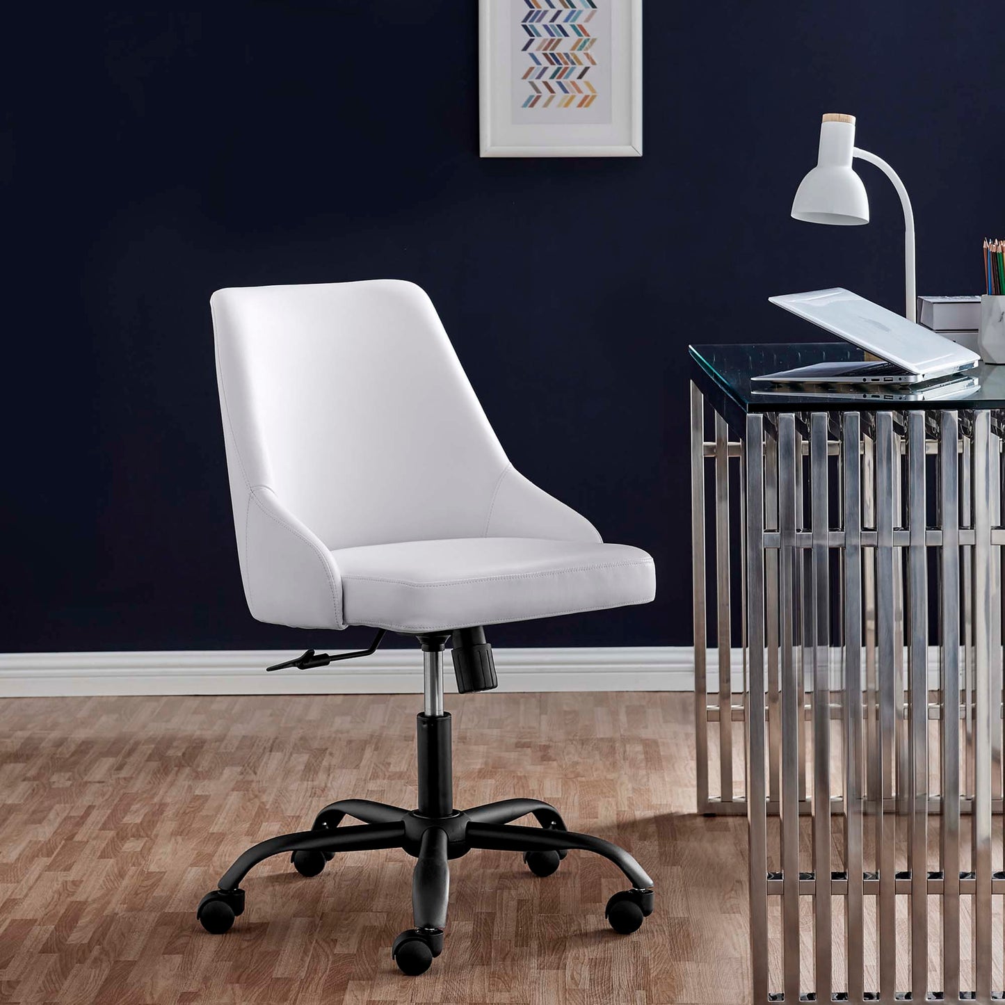 Designate Swivel Vegan Leather Office Chair