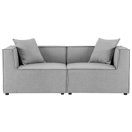 Saybrook 2-Piece Outdoor Patio Upholstered Sectional Sofa Loveseat