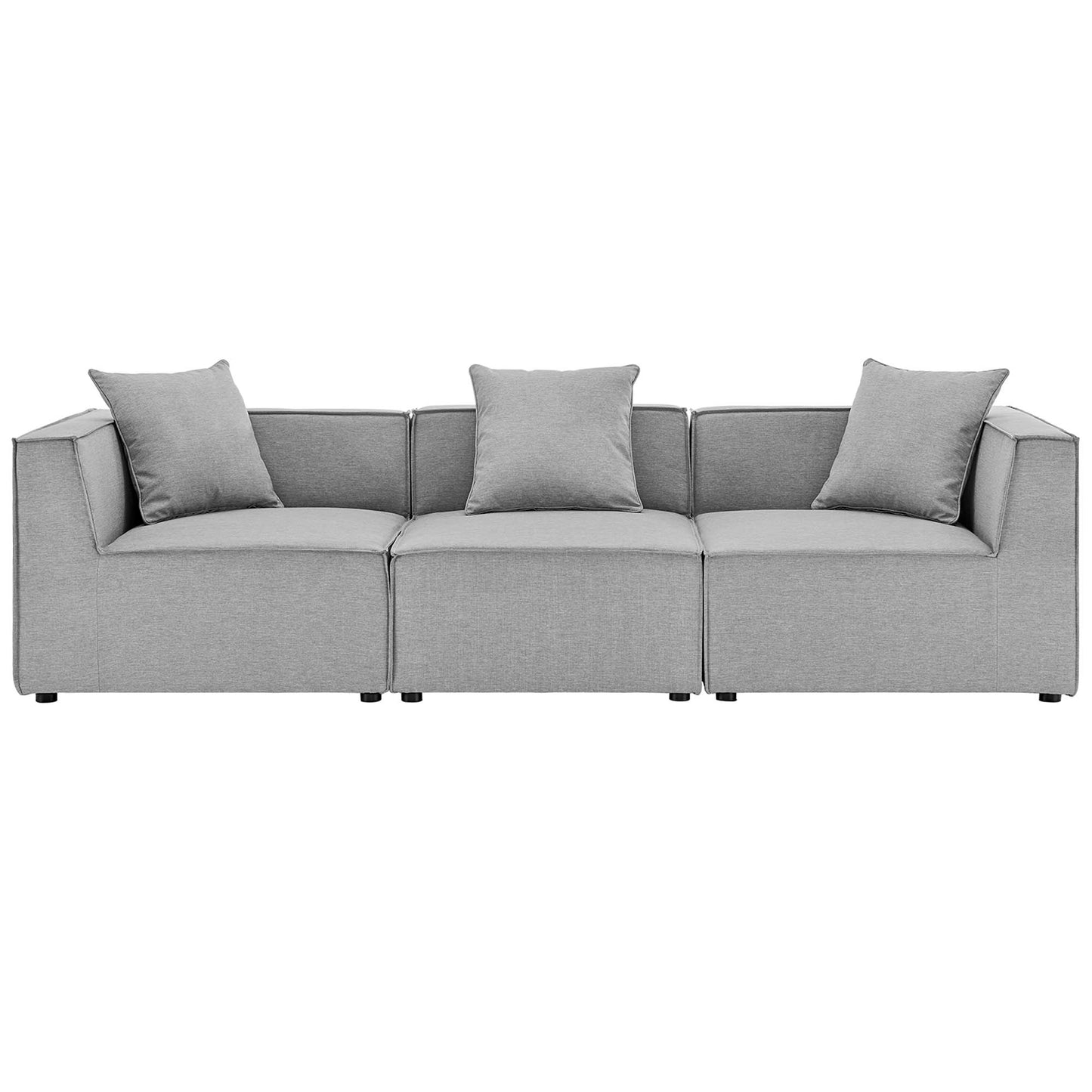 Saybrook 3-Piece Outdoor Patio Upholstered Sectional Sofa