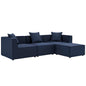 Saybrook 4-Piece Outdoor Patio Upholstered Sectional Sofa