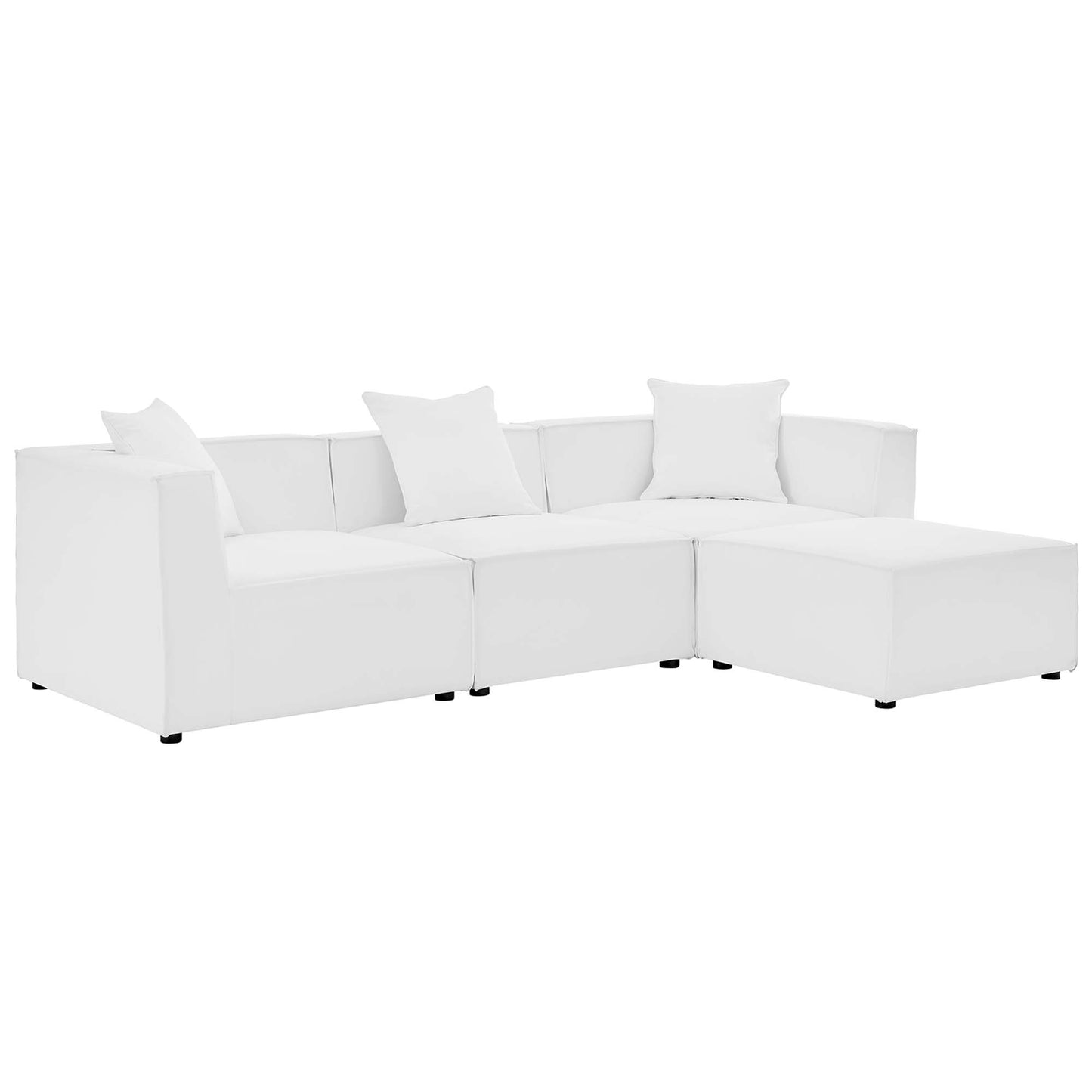 Saybrook 4-Piece Outdoor Patio Upholstered Sectional Sofa