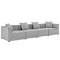 Saybrook 4-Piece Outdoor Patio Upholstered Sectional Sofa