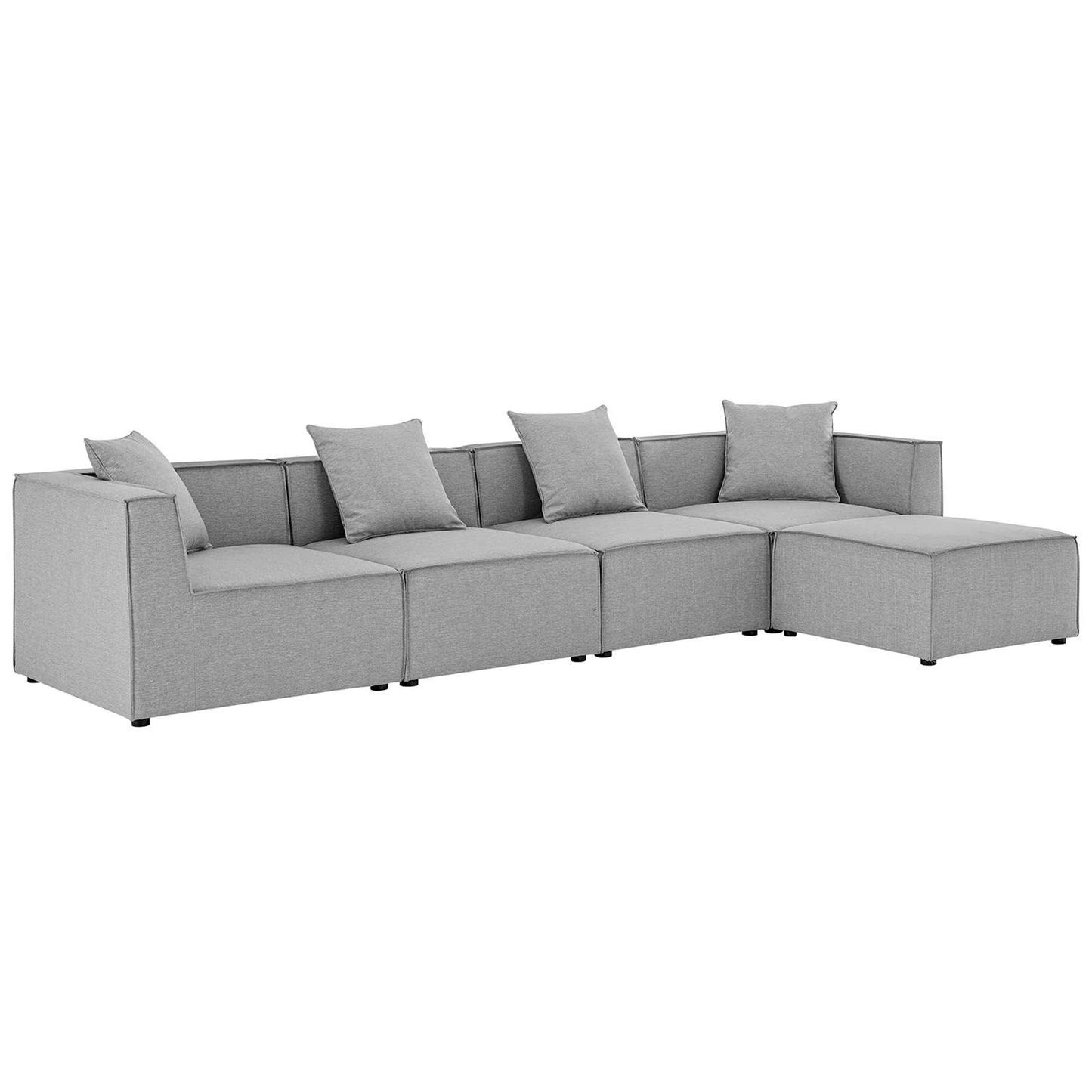 Saybrook 5-Piece Outdoor Patio Upholstered Sectional Sofa