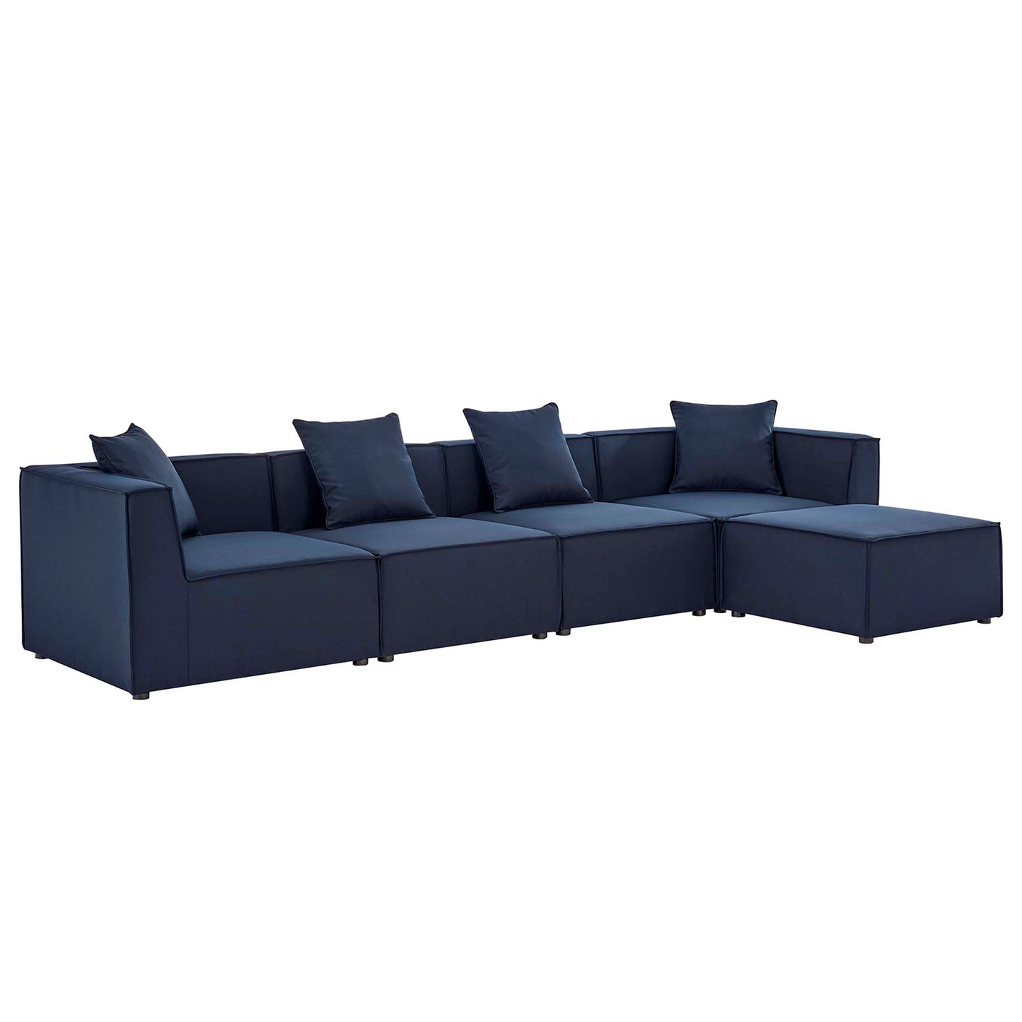 Saybrook 5-Piece Outdoor Patio Upholstered Sectional Sofa