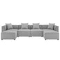 Saybrook 6-Piece Outdoor Patio Upholstered Sectional Sofa