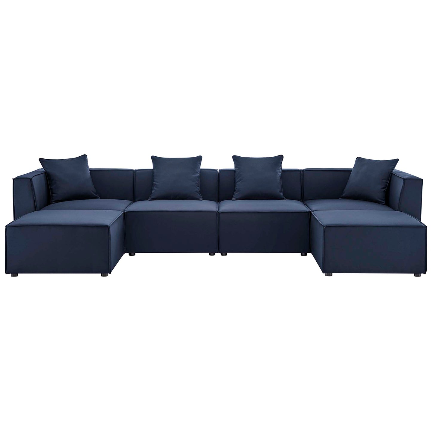 Saybrook 6-Piece Outdoor Patio Upholstered Sectional Sofa