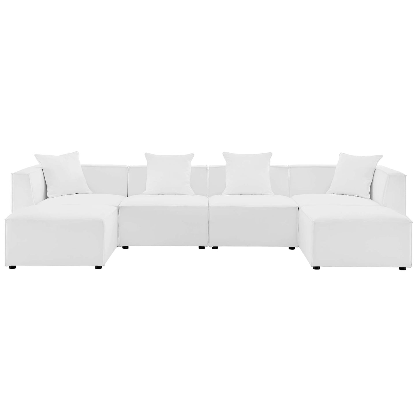 Saybrook 6-Piece Outdoor Patio Upholstered Sectional Sofa