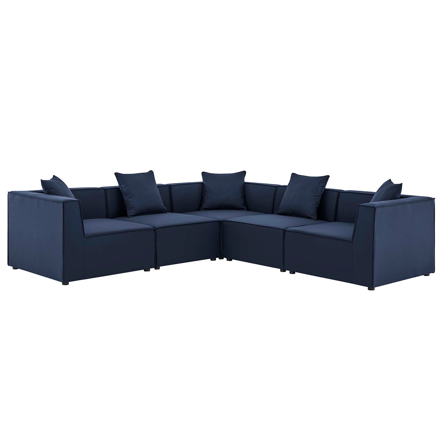 Saybrook 5-Piece Outdoor Patio Upholstered Sectional Sofa