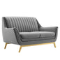 Winsome Channel Tufted Performance Velvet Loveseat