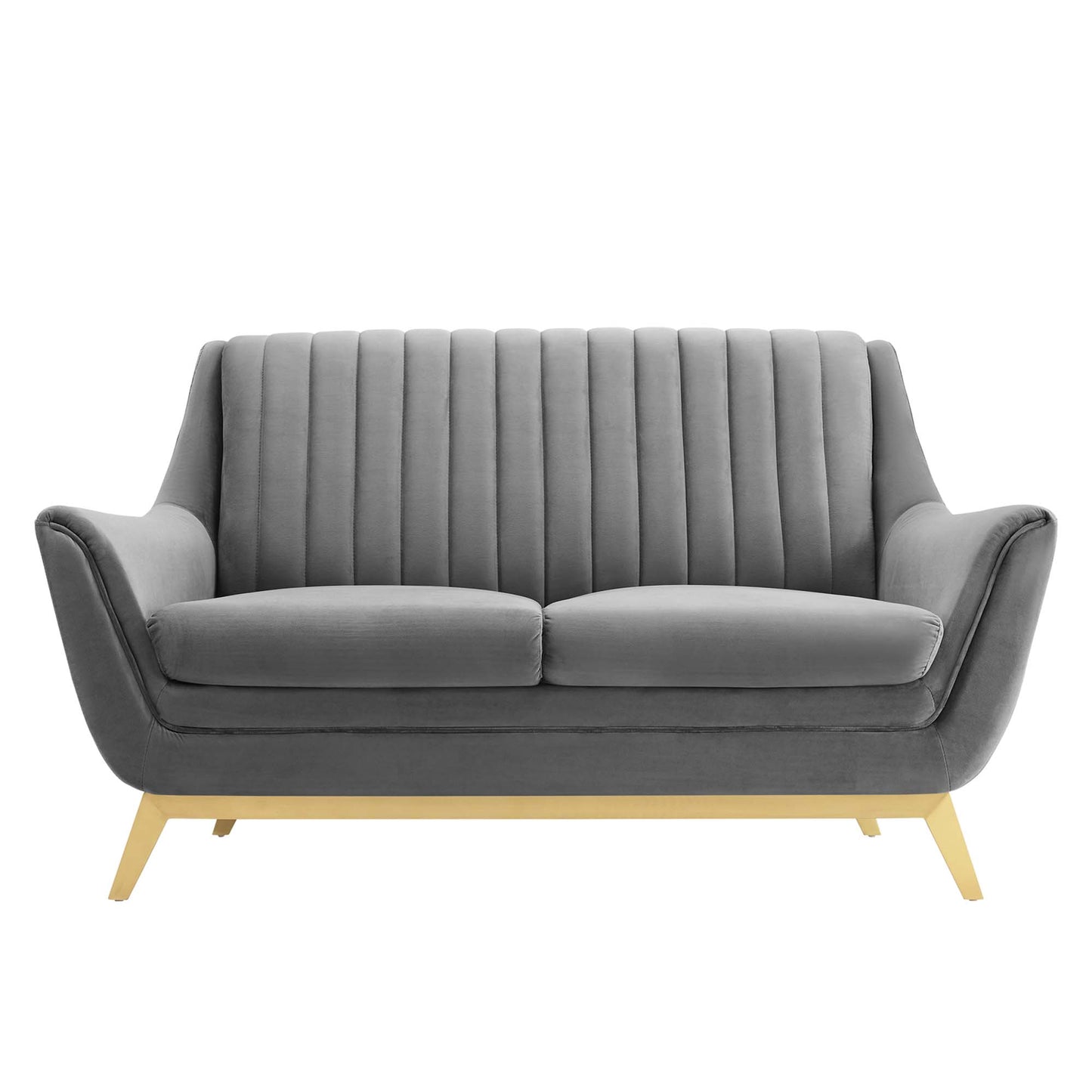 Winsome Channel Tufted Performance Velvet Loveseat