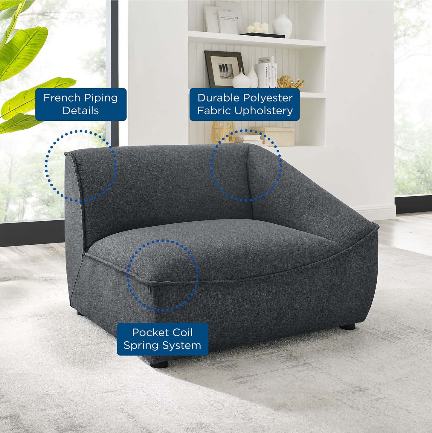 Comprise Right-Arm Sectional Sofa Chair