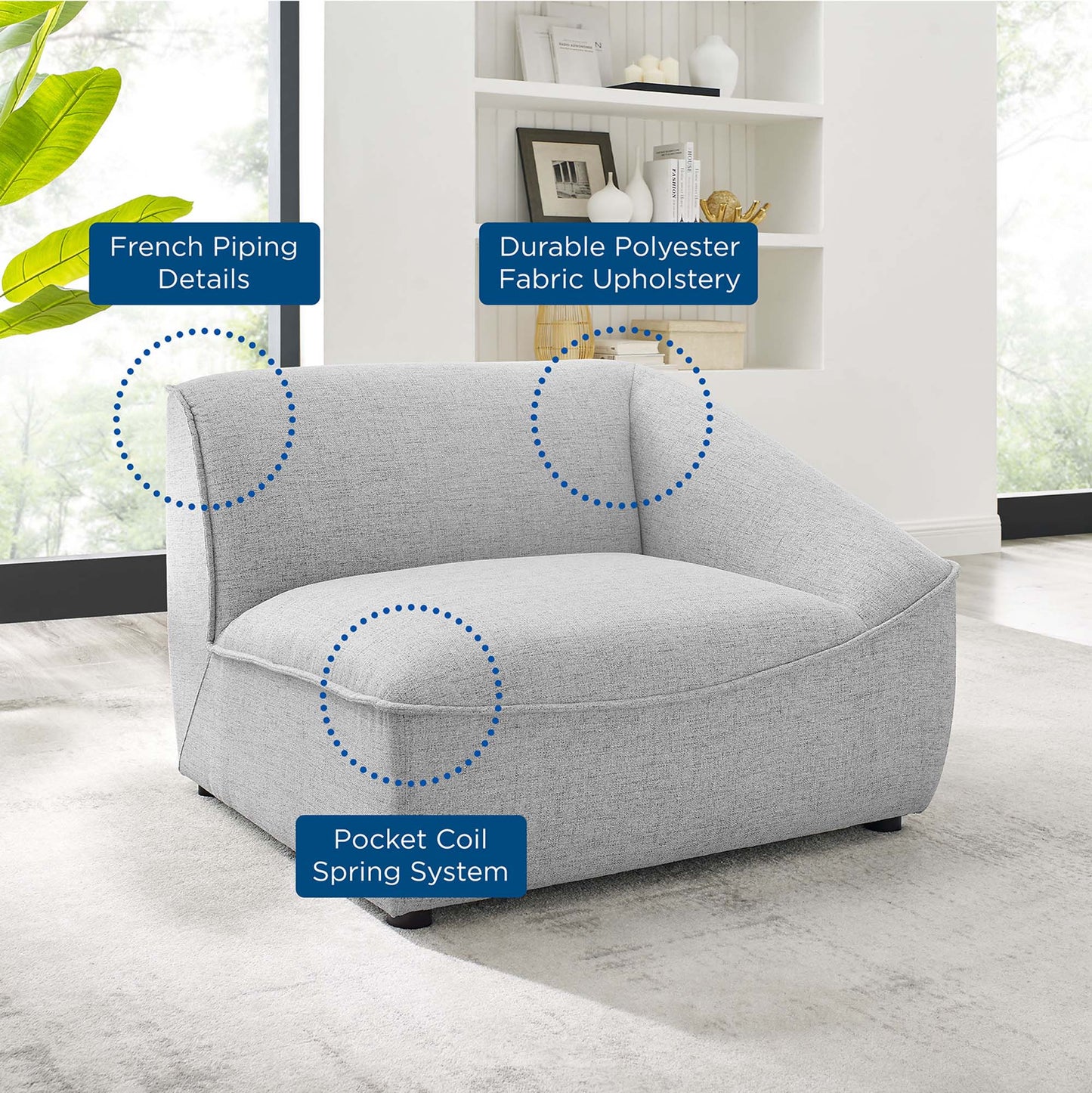 Comprise Right-Arm Sectional Sofa Chair