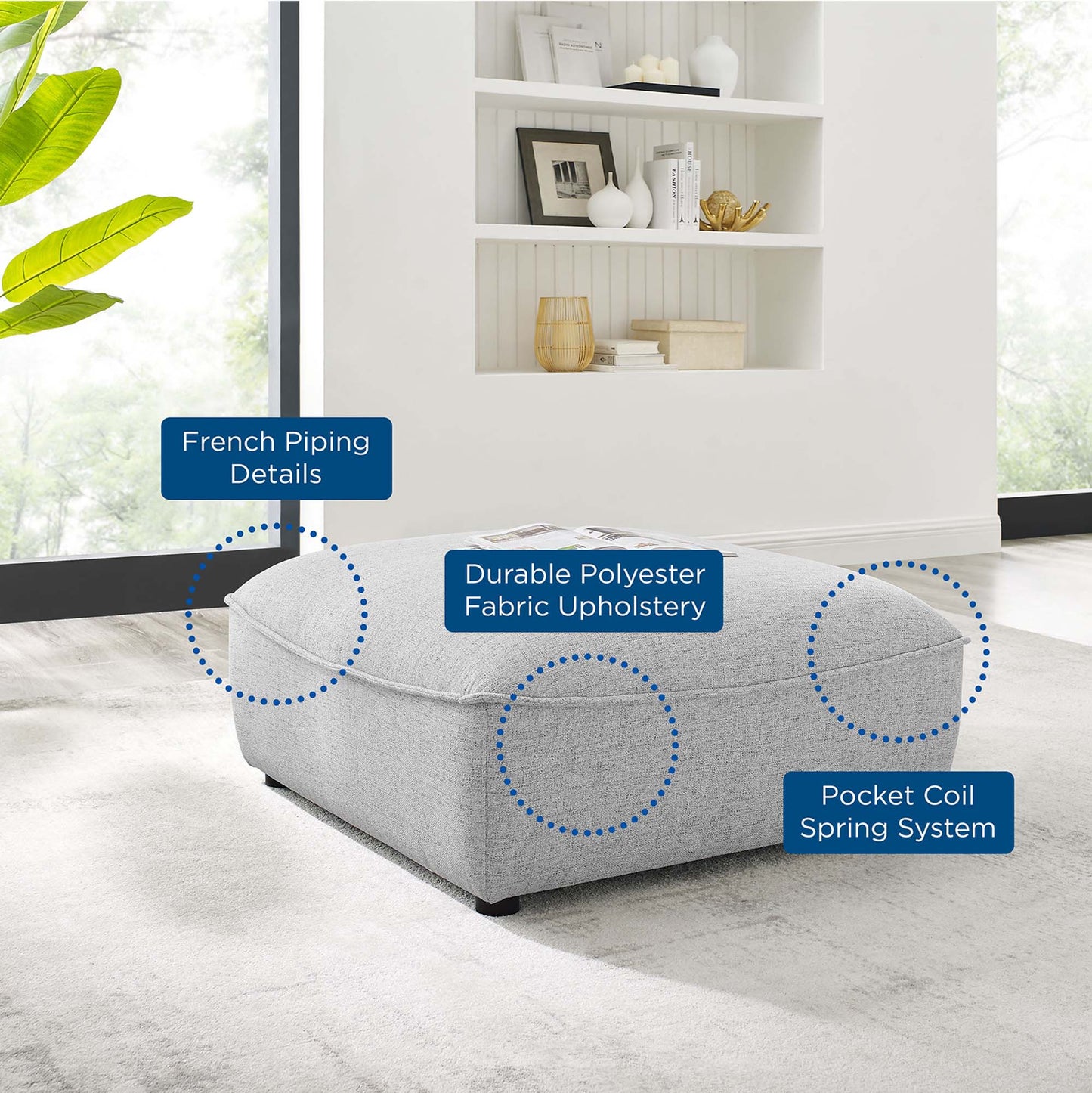 Sofá seccional otomano Compress de Modway