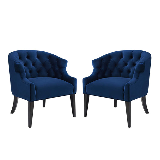 Precept Performance Velvet Armchair Set of 2