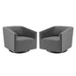 Twist Performance Velvet Swivel Chair Set of 2