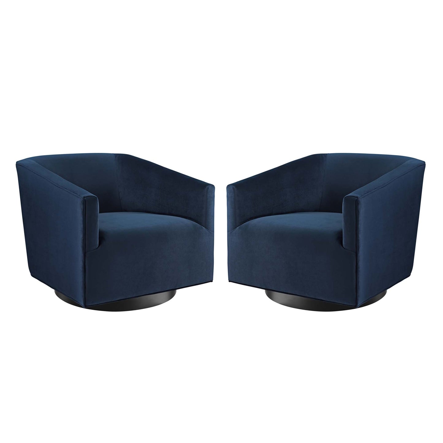 Twist Performance Velvet Swivel Chair Set of 2