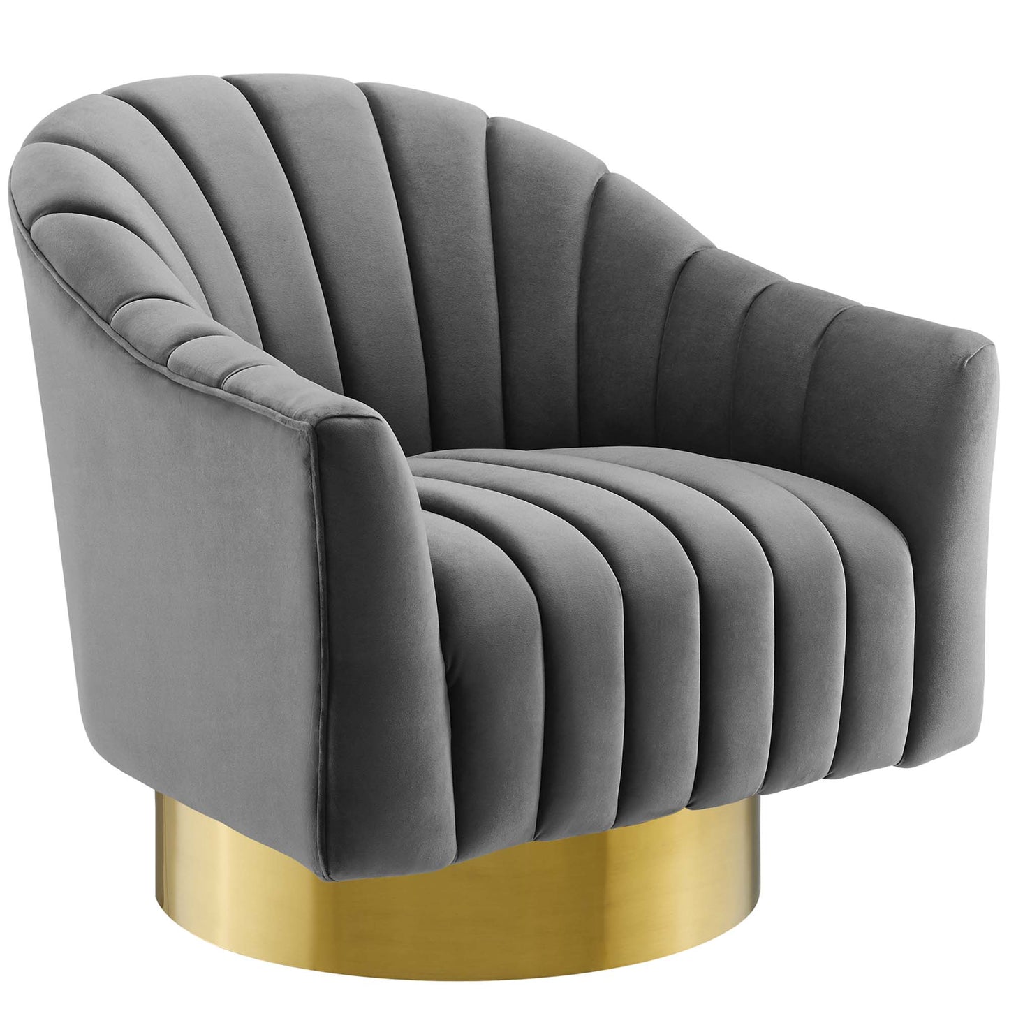 Buoyant Performance Velvet Swivel Chair Set of 2