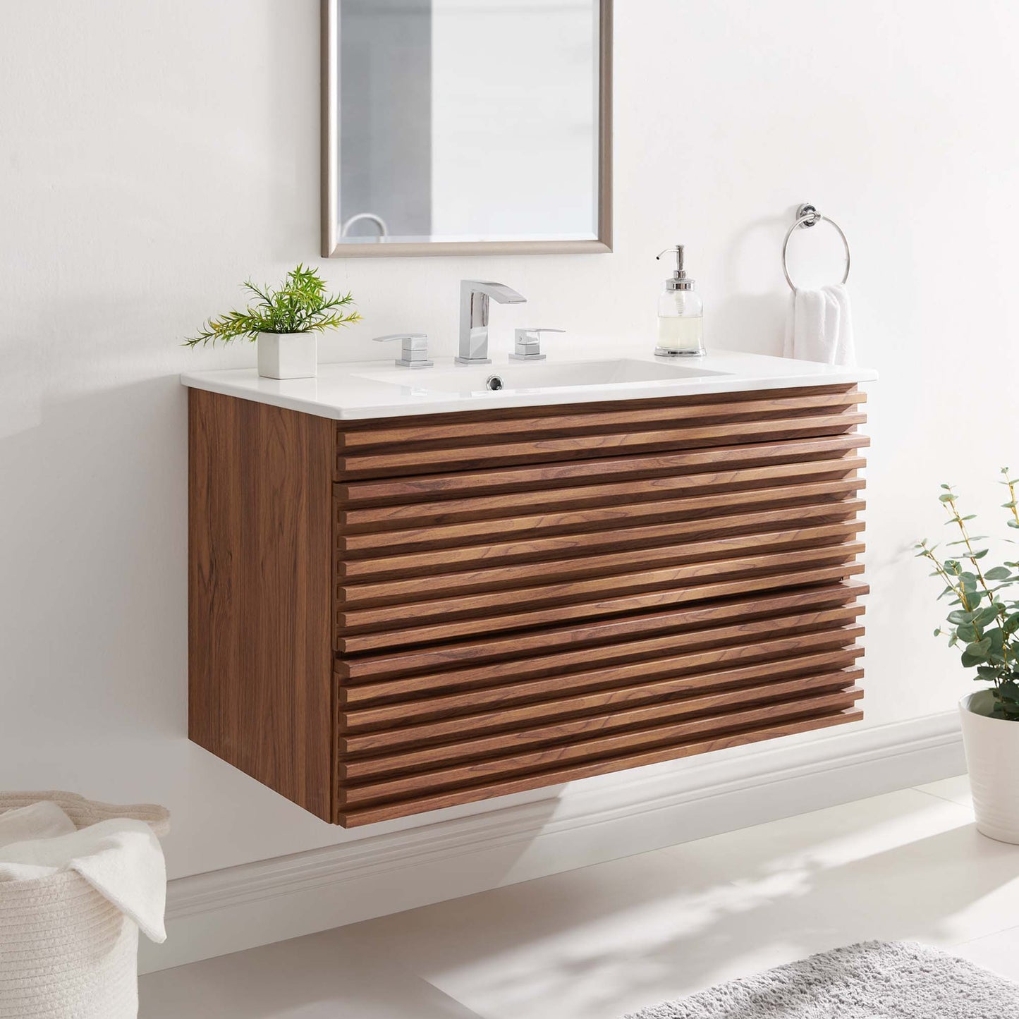 Render 36" Wall-Mount Bathroom Vanity