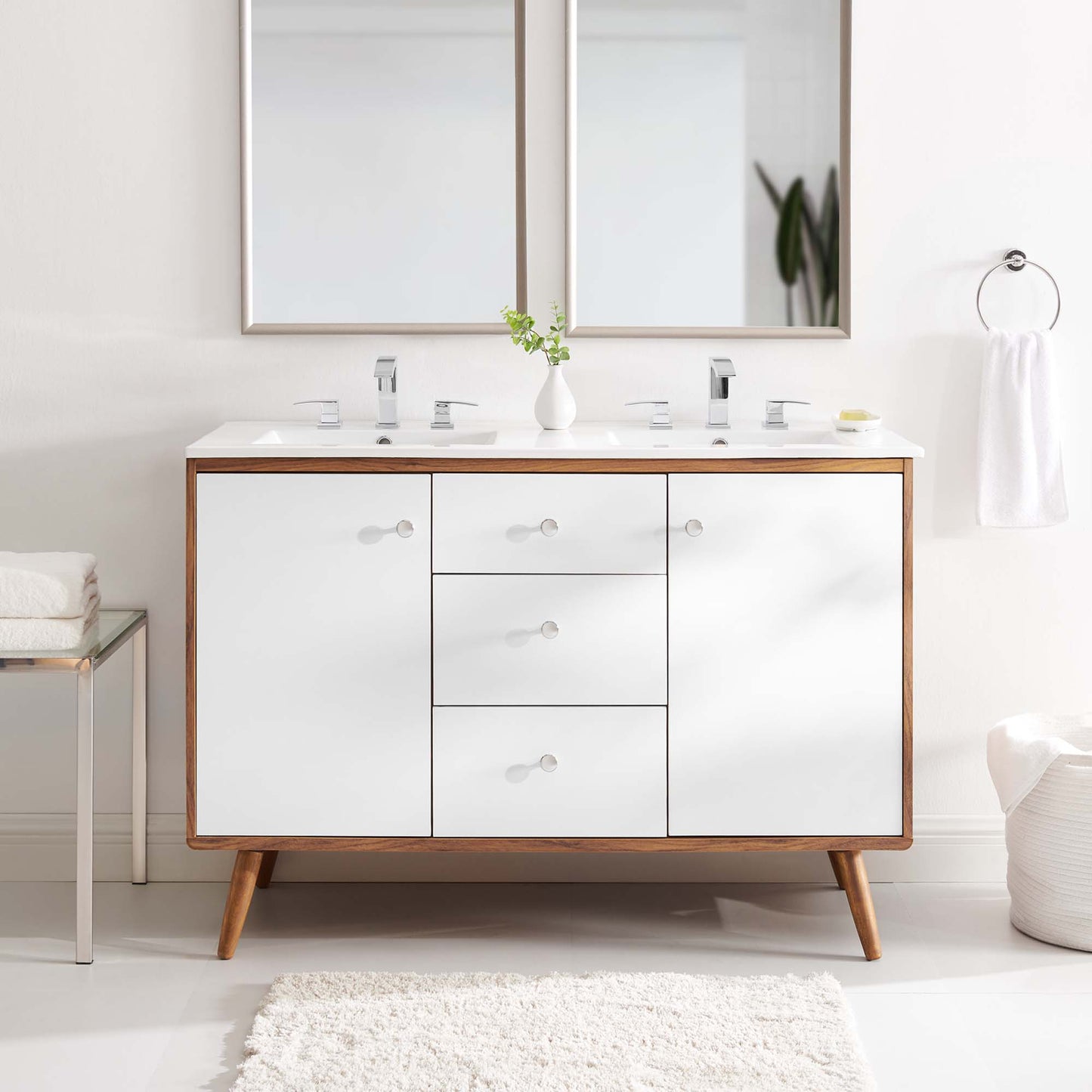 Transmit 48" Double Sink Bathroom Vanity