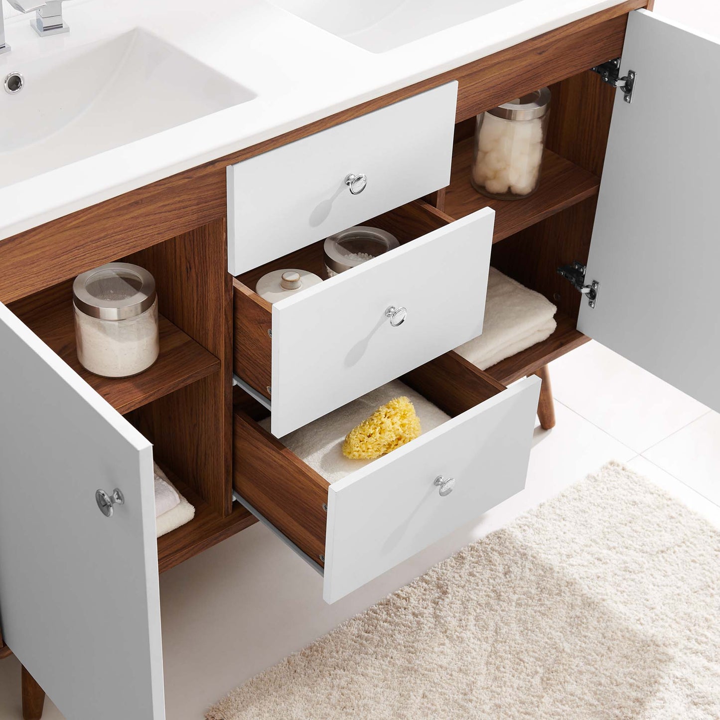 Transmit 48" Double Sink Bathroom Vanity