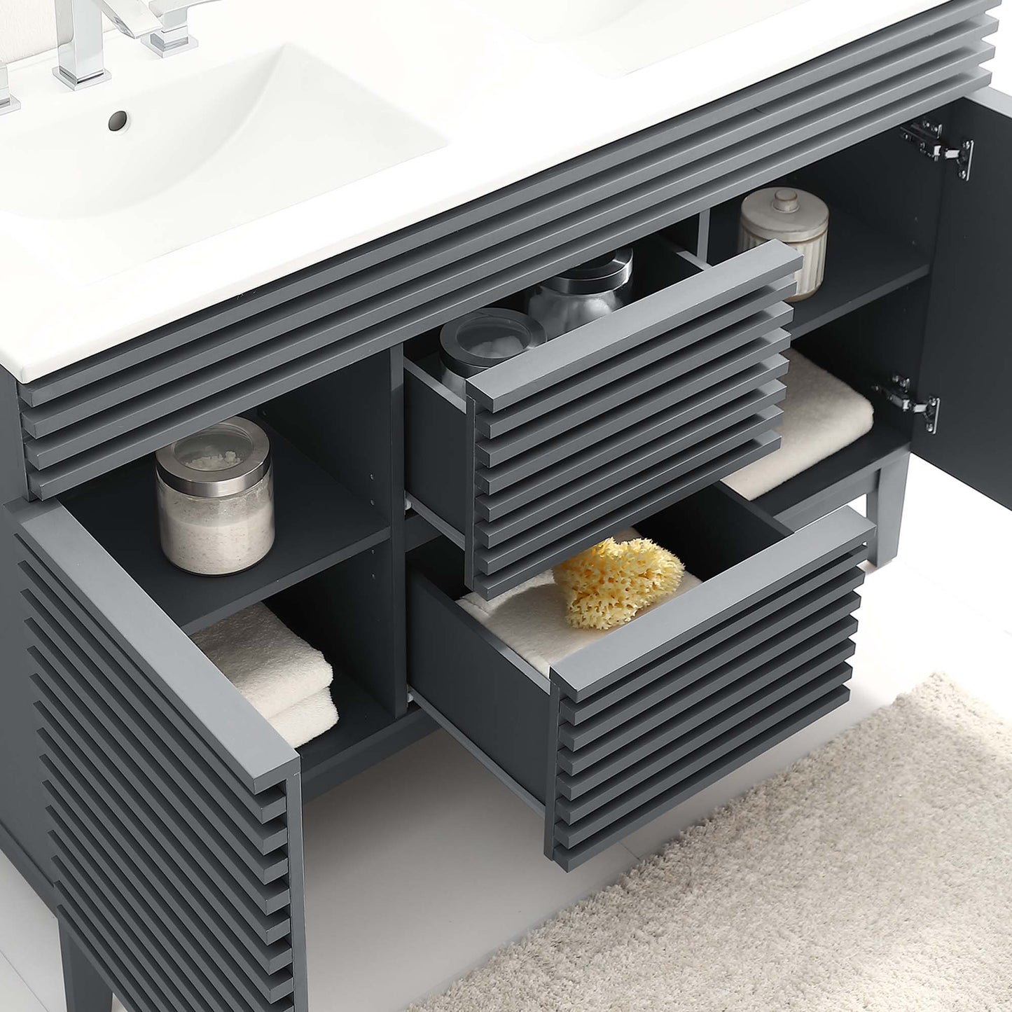 Render 48" Double Sink Bathroom Vanity