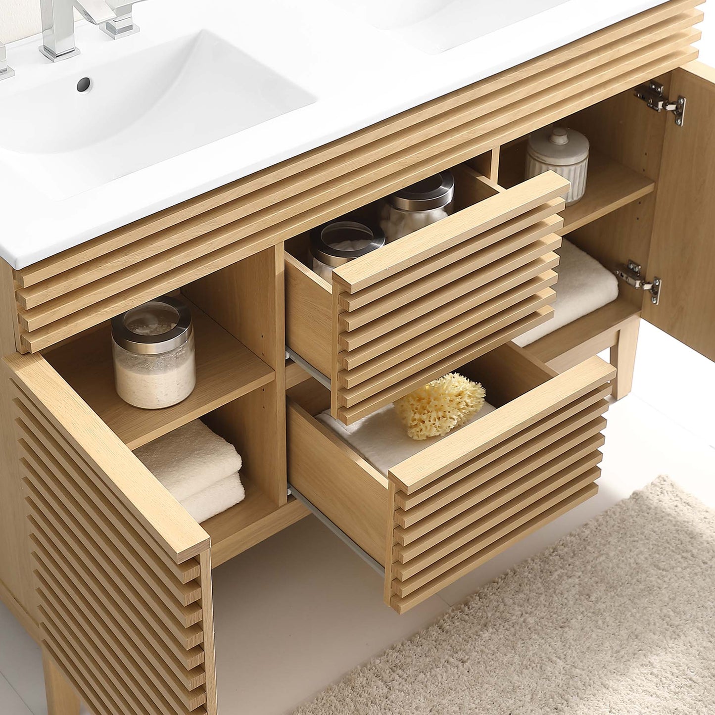 Render 48" Double Sink Bathroom Vanity