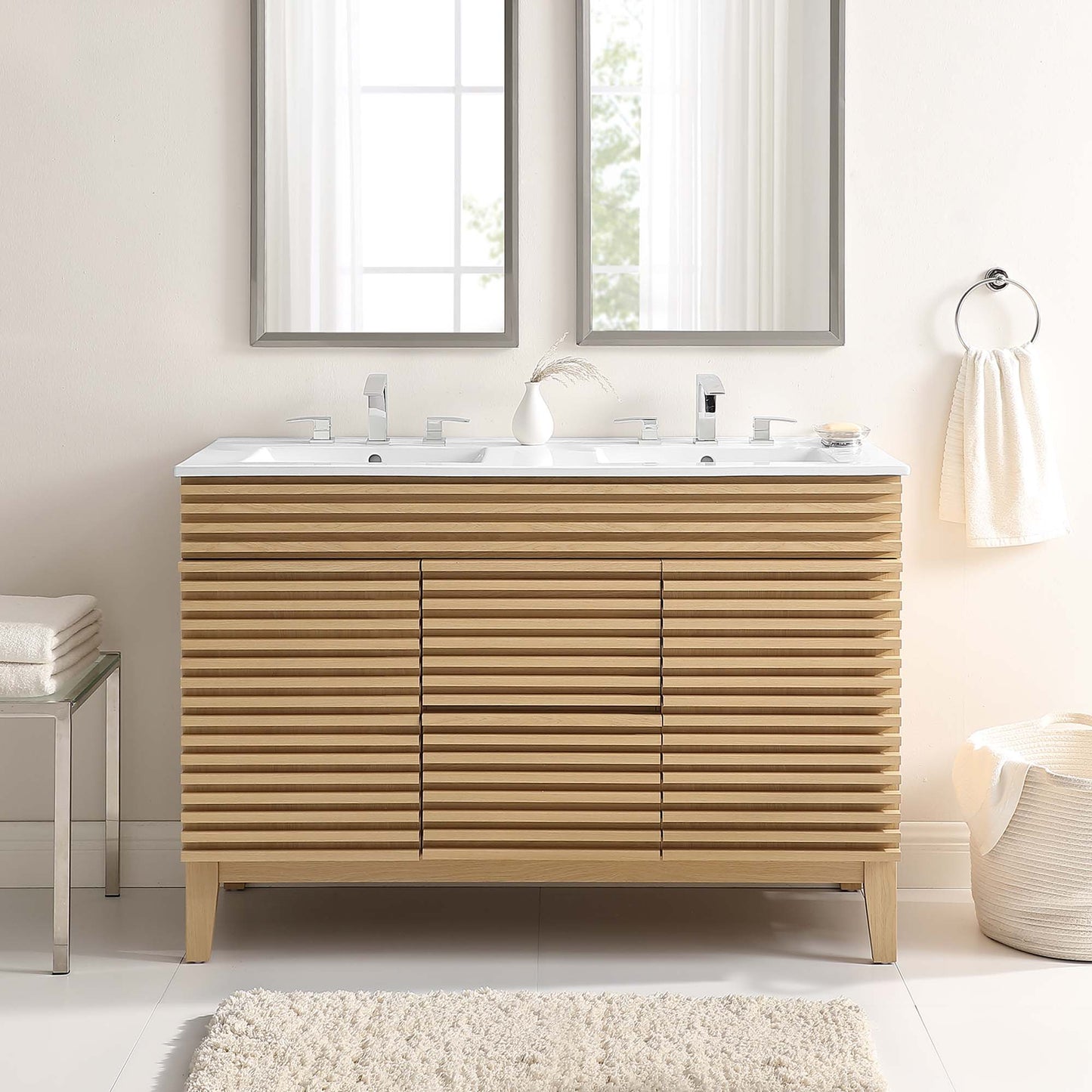 Render 48" Double Sink Bathroom Vanity