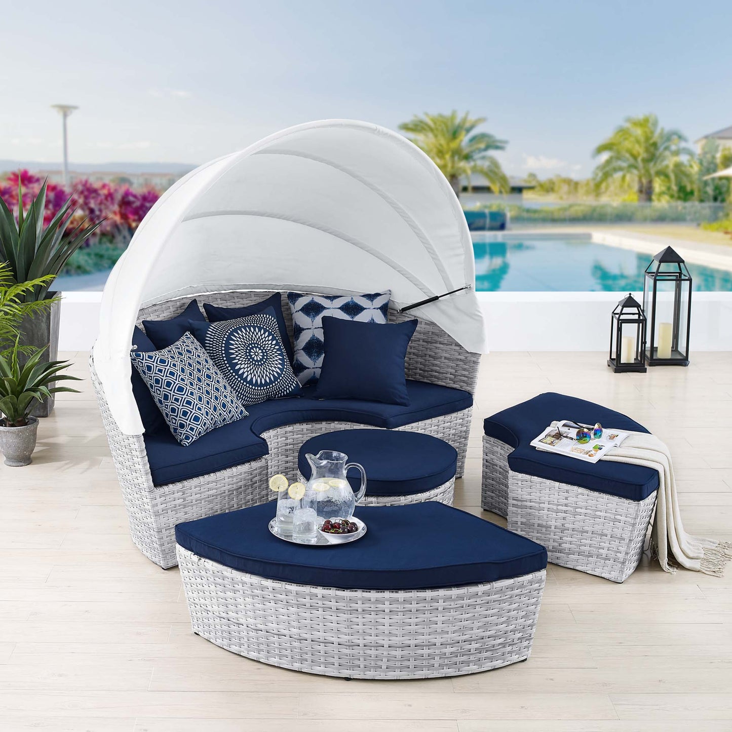 Scottsdale Canopy Sunbrella® Outdoor Patio Daybed