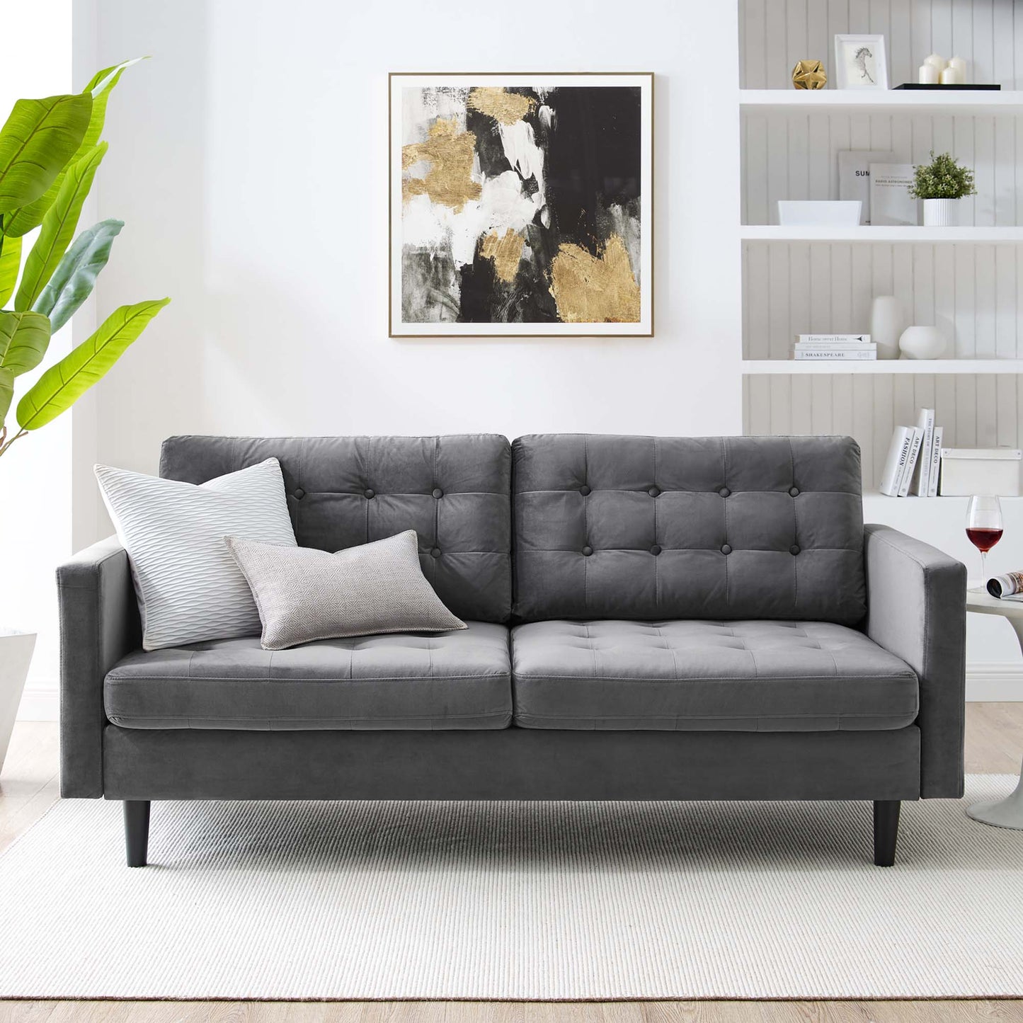 Exalt Tufted Performance Velvet Sofa