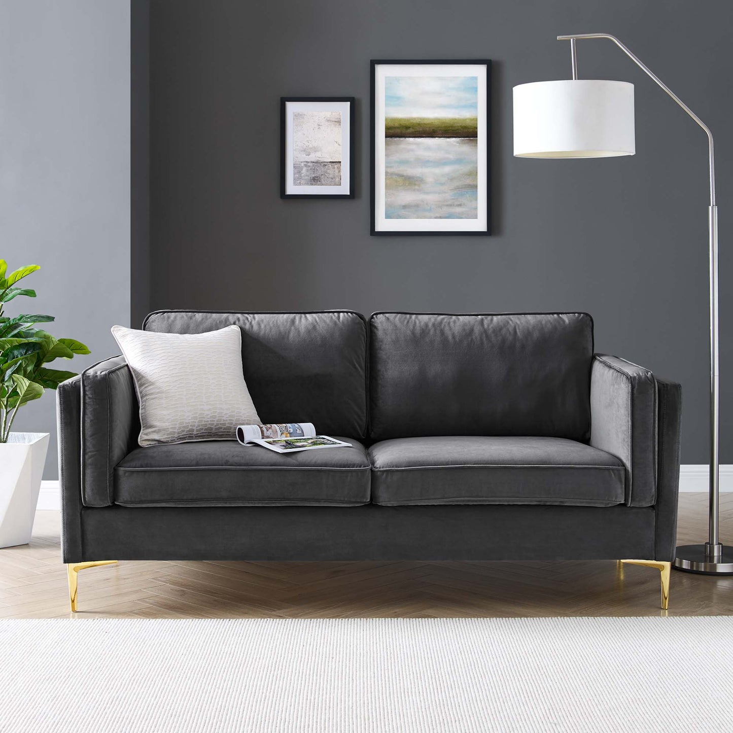 Kaiya Performance Velvet Sofa