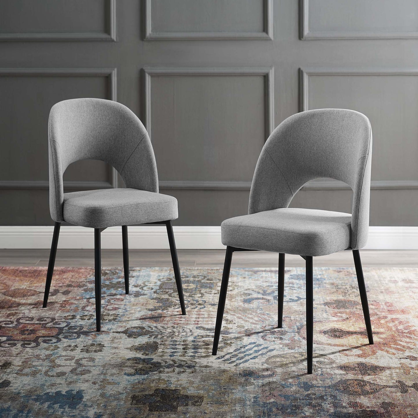 Rouse Upholstered Fabric Dining Side Chair Set of 2