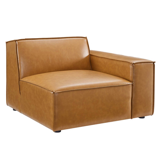 Restore Right-Arm Vegan Leather Sectional Sofa Chair